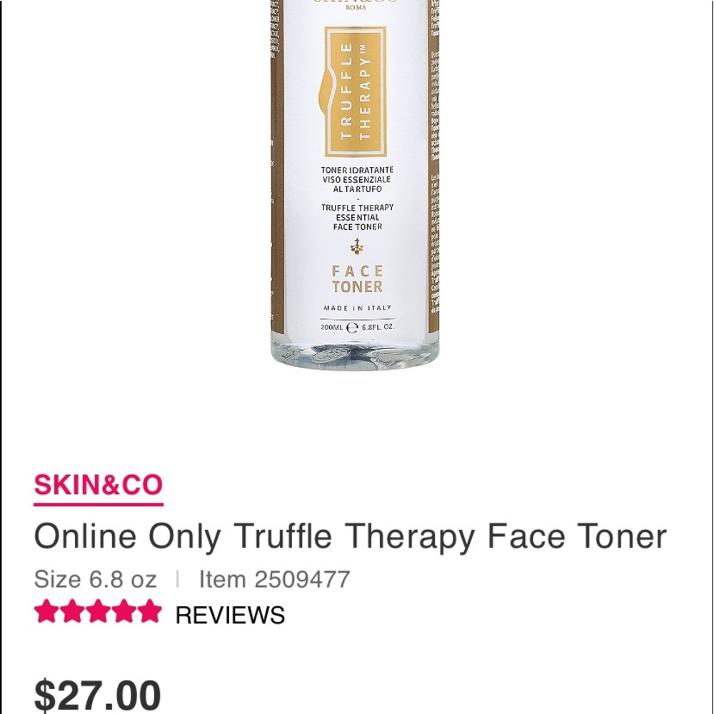 Skin & Co Truffle Therapy Face Toner NWT
